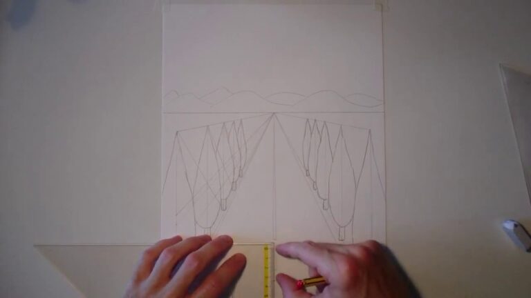 Il segreto per disegnare alberi in prospettiva come un vero artista